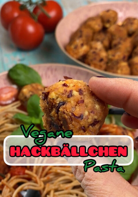 Vegane Hackbällchen mit Pasta – gesund und lecker