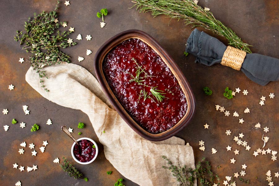 Veganer Linsenbraten für das Weihnachtsmenü