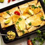 Rezept für vegane Quesadillas vom Blech